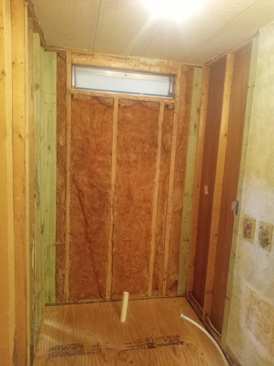 Bathroom remodel plumbing with a new shower pan liner installed in Palm City, FL — photo 1